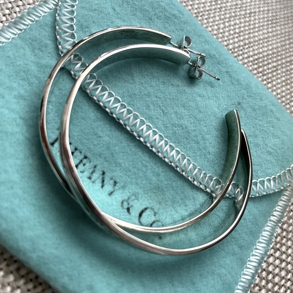 Tiffany & Co. Large 2” 1837 Narrow Hoop Earrings